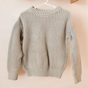 Little Co Toddler Girl Sea Green Cozy Sweater